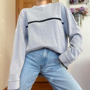 Vintage Sweater / Sweatshirt - Long sleeve ribbed Top with Striped pattern